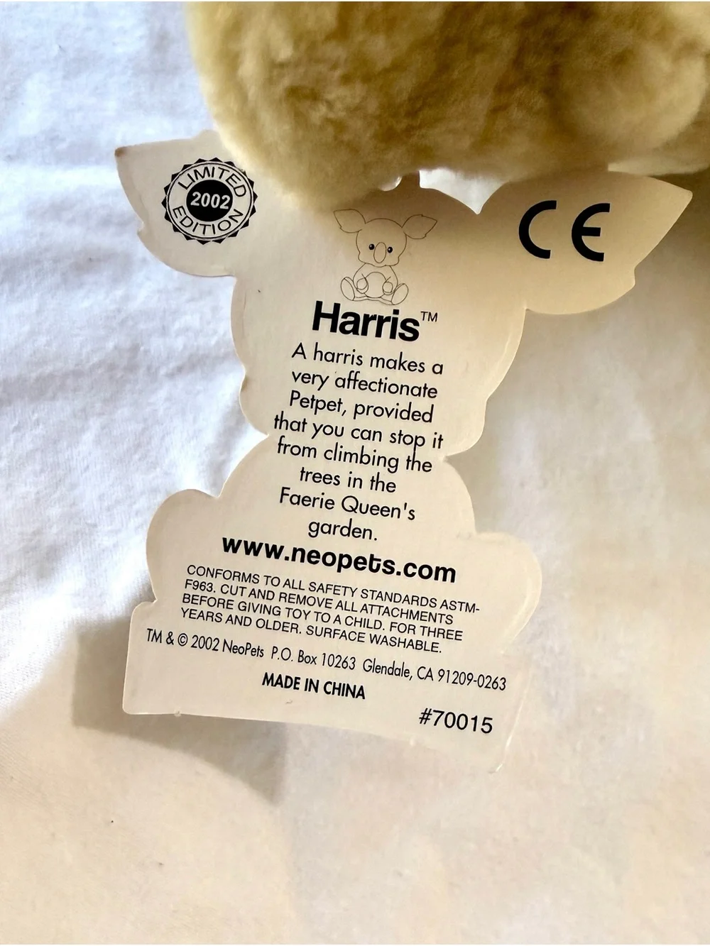 Neopets | Harris Plushie — Vintage 2002